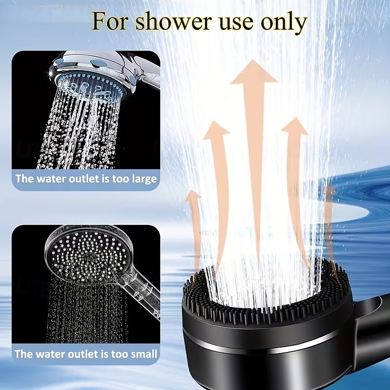 5 τεμάχια χειροκίνητη κεφαλή ντους υψηλής πίεσης, τέσσερις λειτουργίες ψεκασμού, κεφαλή ντους με σταγόνες νερού ιόντων, επιτοίχια τοποθέτηση, με διακόπτη on/off, φιλτραρισμένο μασάζ ντους με λάστιχο 2026 - $39.99 –P10