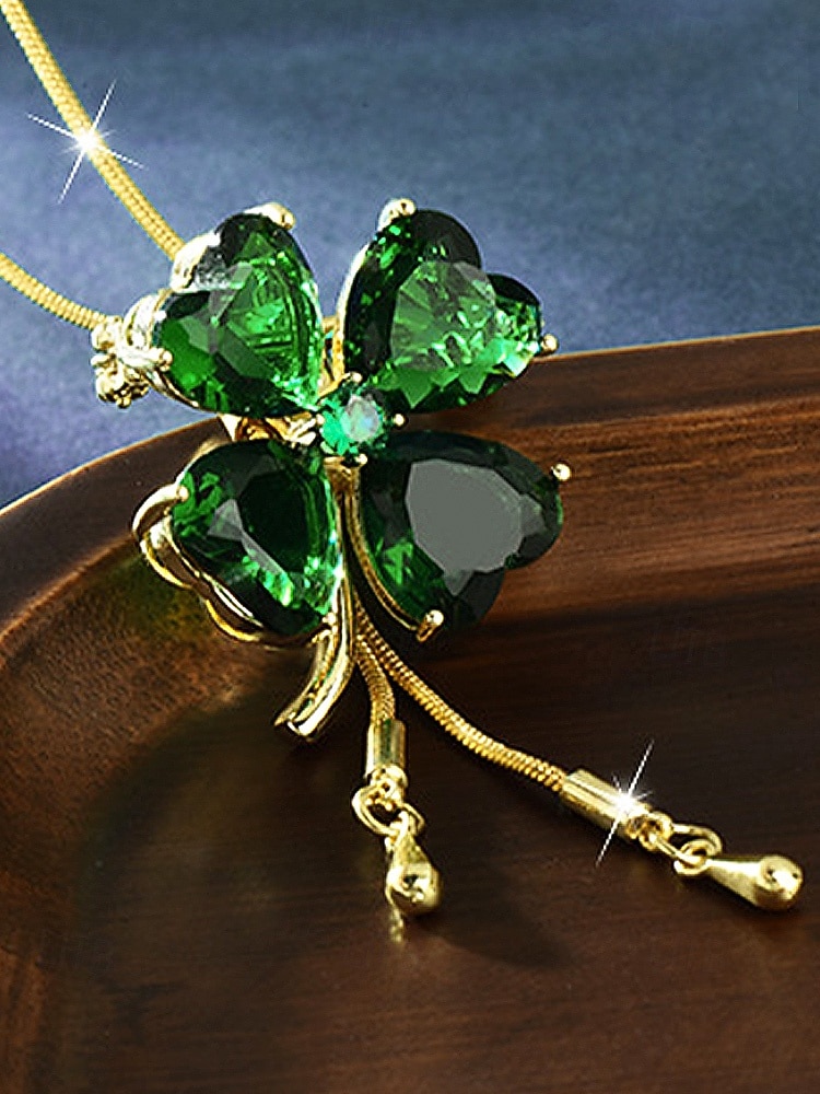 Женский кулон в виде зеленого клевера из сплава, трансформируемое ожерелье или брошь, идеально подходит для Дня Святого Патрика и для повседневной носки. 2026 - $11.99 –P6