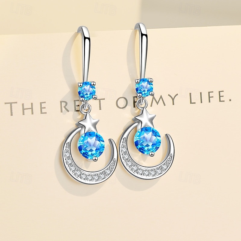 1 Pair Earrings For Women's Cubic Zirconia Daily Street Alloy Monogram Moon Star 2026 - $11.49 –P4