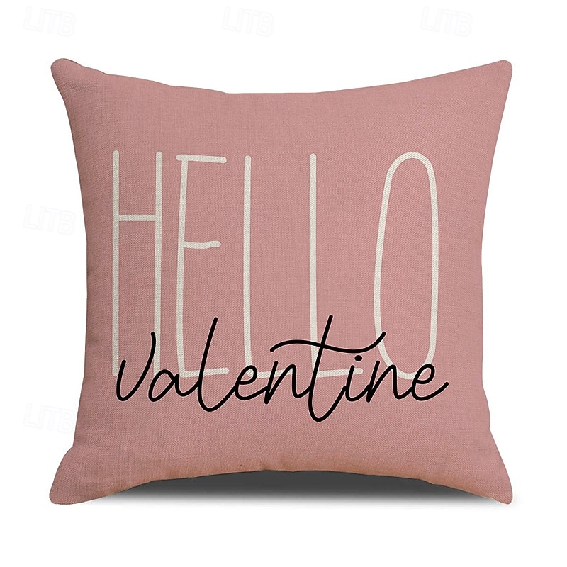 Valentine's Day Throw Pillow Cover, Holiday Letter Print Cushion for Sofa, Home Decor, Cozy Decorative Pillow for Living Room, Bedroom, and Office 2026 - $13.99 –P8