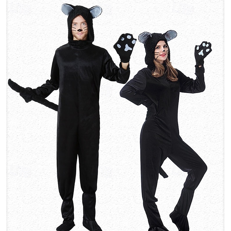 Kigurumi-pysjamas Fancy kostyme Onesie-kostyme Dyremønster Katt Varm søt stil Behagelig Med hette Fleece Voksne Herre Dame Karneval Påske Fest Ytelse homewear Kle deg opp 2026 - $57.99 –P1