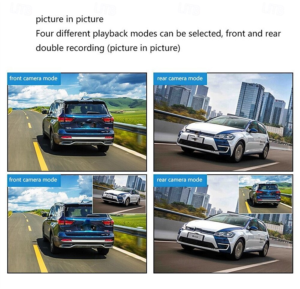 Сенсорный экран 4 1080p видеорегистратор заднего вида с камерой видеорегистратор высокой четкости с двумя объективами 2026 - $58.99 –P9