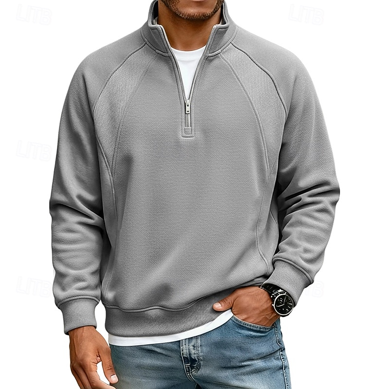 Per uomo Maglia Felpa con cappuccio Felpa con zip corta Rosso bordeaux Nero Verde chiaro Verde militare Blu marino Colletto Mao Semplice Patchwork Casuale Quotidiano Sport & Outdoor Streetwear Cool del 2026 a $28.99 –P5