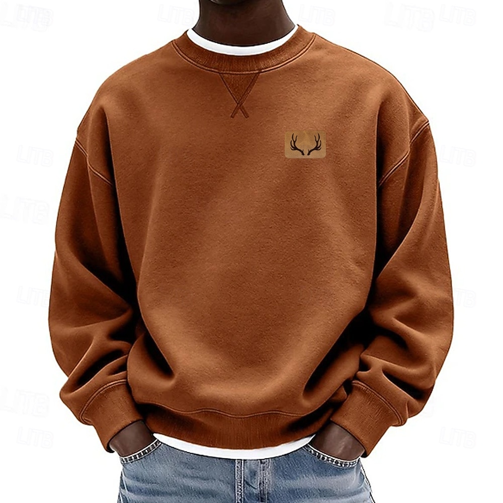 Per uomo Tinta unica Felpa Manica Lunga Felpe Girocollo Abbigliamento Sportivo Classico Casuale Quotidiano Tutte le stagioni Blu Nero Blu reale Abbigliamento progettista Stampa 3D S M L XL 2XL 3XL del 2026 a $32.99 –P3