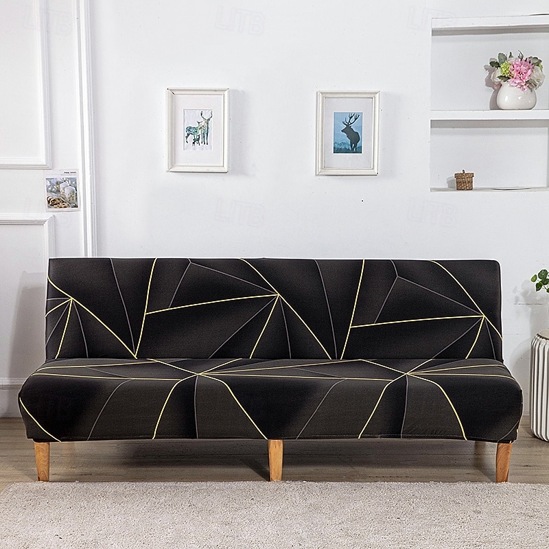 Housse de canapé-lit extensible en tissu imprimé, disponible en 3 tailles différentes, housse de canapé sans accoudoirs, housse de banc élastique, protection décorative pour le Nouvel An, décoration de 2026 ? $30.99 –P3