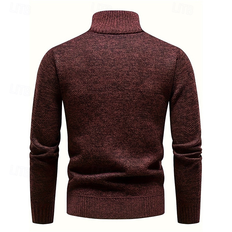 Per uomo Felpa Maglioni con zip a un quarto Maglione a maglia Maglione lavorato a maglia A Coste Maglia Top Regolari Lavorato a maglia Pile Semplice Zip a un quarto Moda Streetwear Casuale del 2026 a $28.99 –P9