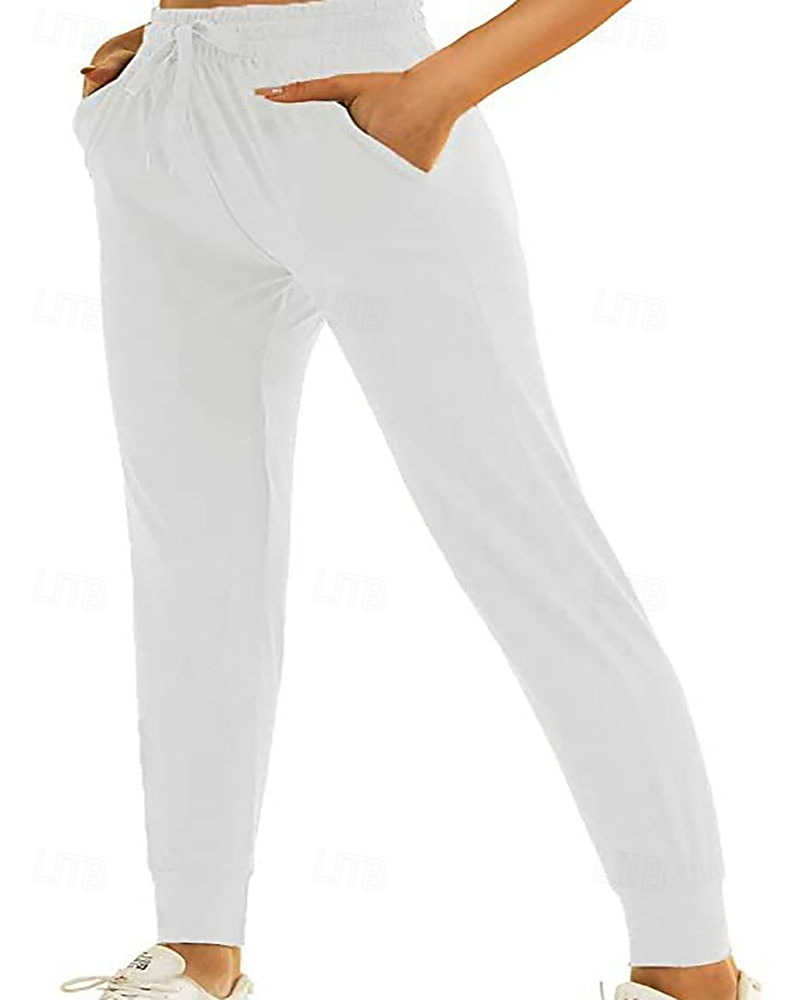 בגדי ריקוד נשים מכנסי טרנינג מכנסיים מחודדים צ'ינו אופנתי סגנון רחוב יום יומי באורך מלא מותן בינונית אחיד שרוך כיס קומפורט נוח מיקרו-אלסטי יומי בָּחוּץ חופשה אפור כהה שחור לבן יין אביב סתיו חורף רגיל 2026 - $22.99 –P3