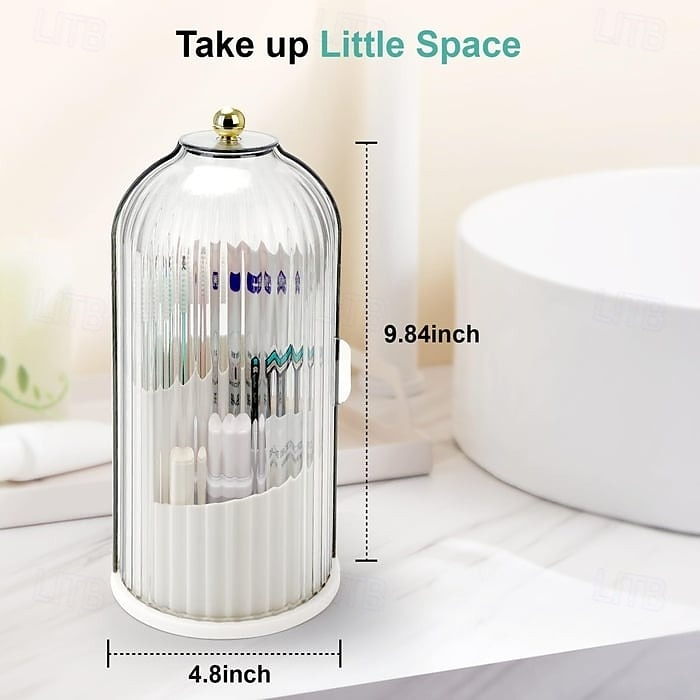 Porte-brosses à dents anti-poussière avec couvercle, boîte de rangement pour pinceaux de maquillage pour coiffeuse, porte-stylos en forme de cage à oiseaux et étagère de rangement, organisateur de 2026 ? $19.99 –P10