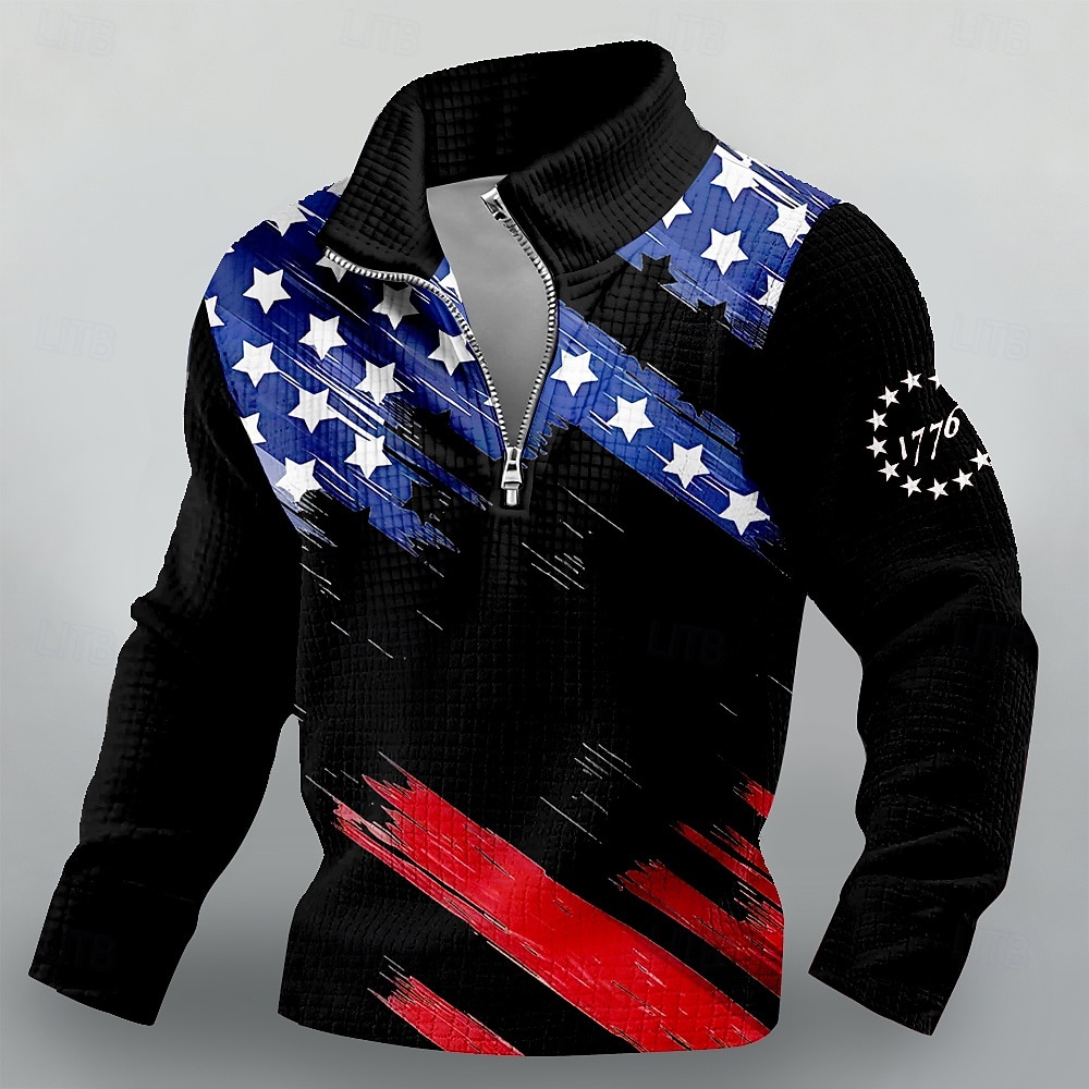 4. Juli 2026 250. Gedenktag Herren Streetwear Designer US-Flagge Hoodie Sweatshirt Outdoor Alltagsmode 2026 - $33.99 –P5