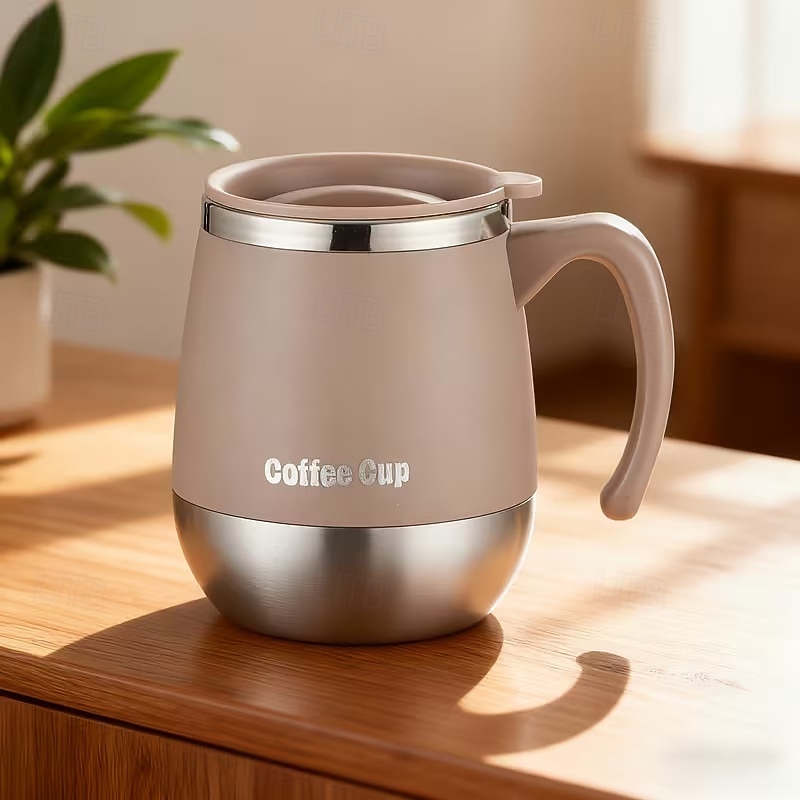 Tasse à café isotherme en acier inoxydable, mug à double paroi avec couvercle pour boissons chaudes &Gobelet isotherme de 500 ml (16,91 oz), idéal pour la maison, les activités de plein air, le de 2026 ? $10.99 –P6