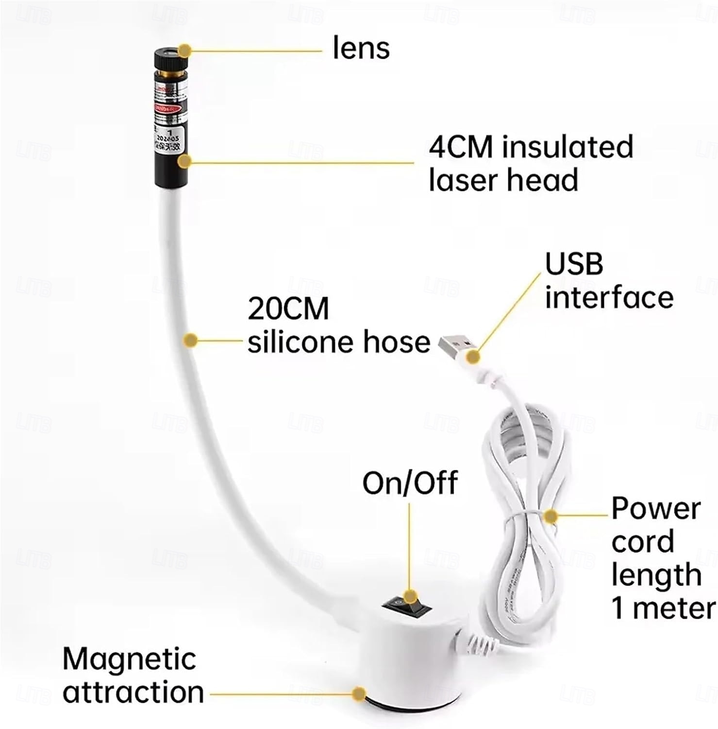 Lâmpada de posição de costura DC5V com alimentação USB, ponto/linha/cruz, infravermelha, magnética, para torno. de 2026 por $19.99 –P7