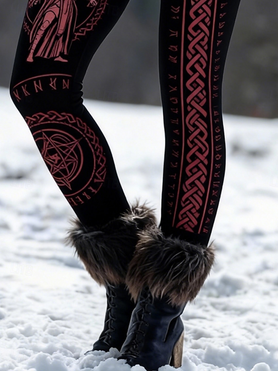 Damen Leggings Urlaub Vintage Lässig Volle Länge Hohe Taille Blumen Grafik Komfort Weich Bequem Hohe Elastizität Täglich Outdoor Urlaub Schwarz Frühling Herbst Schmale Passform 2026 - $22.99 –P3