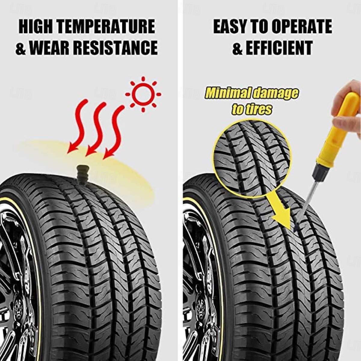 30Pcs Car Motorcycle Vacuum Tyre Repair Nails Truck Scooter Bike Tire Puncture Repair Tubeless Tools Rubber Metal Accessories  (15L&15S) 2026 - $12.99 –P4