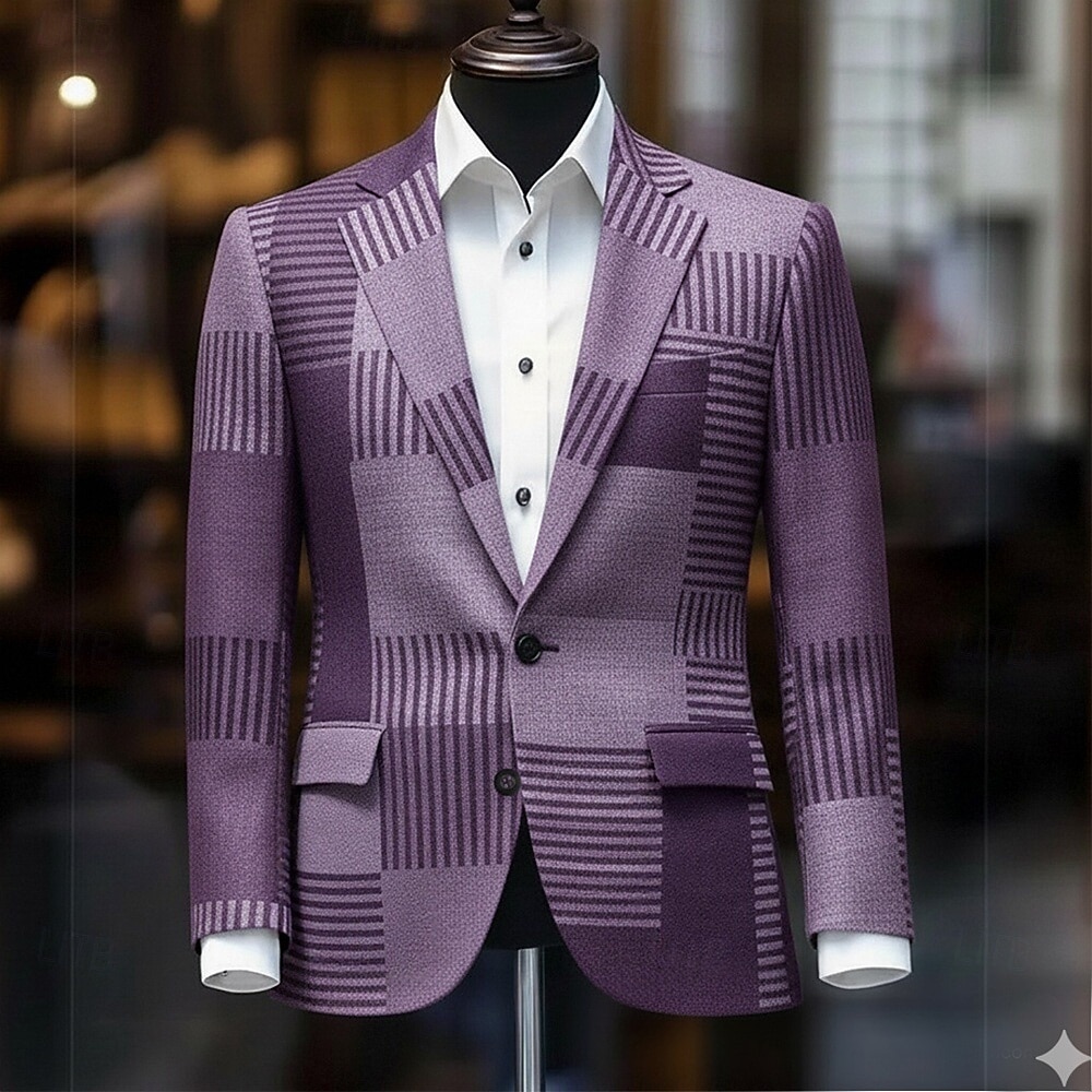 Homme Bloc de Couleur Veste blazer Manteau Confortable Décontracté Respirant Artistique Occasionnel Quotidien Tenue de soirée Festival Avec Poches Impression 3D Boutons Toutes saisons Cranté manche de 2026 ? $85.99 –P4
