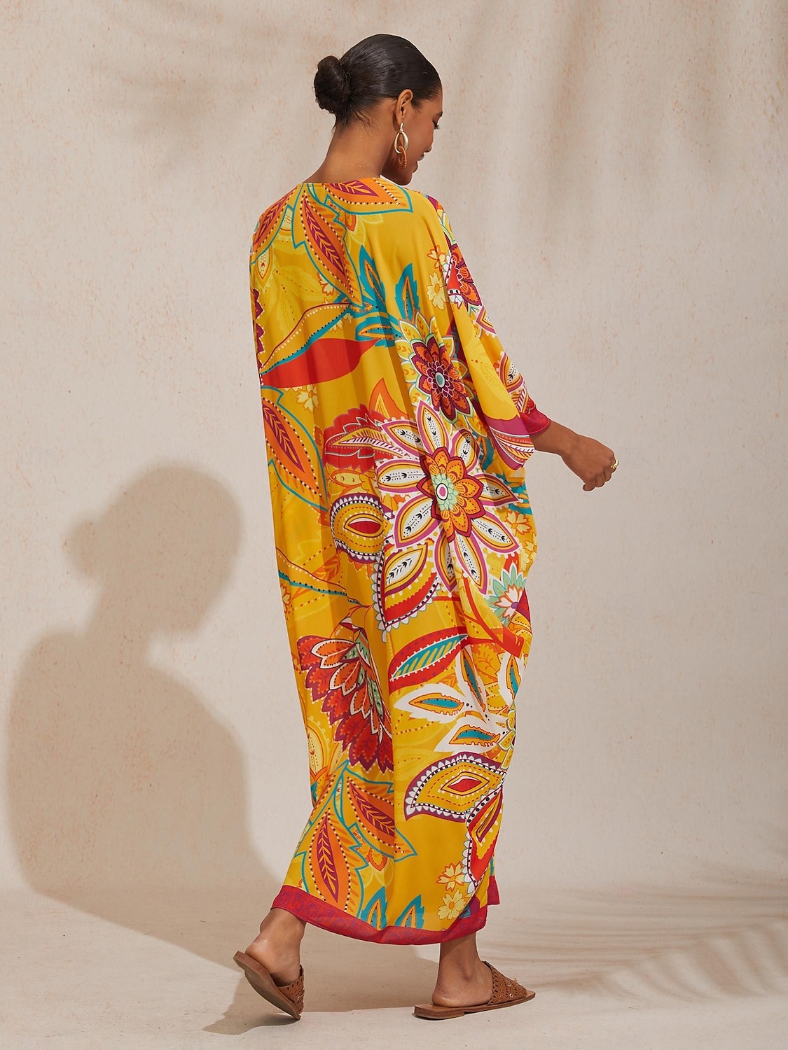 Boho-Paisley-Kaftan aus fließendem Chiffon 2026 - $91.99 –P1