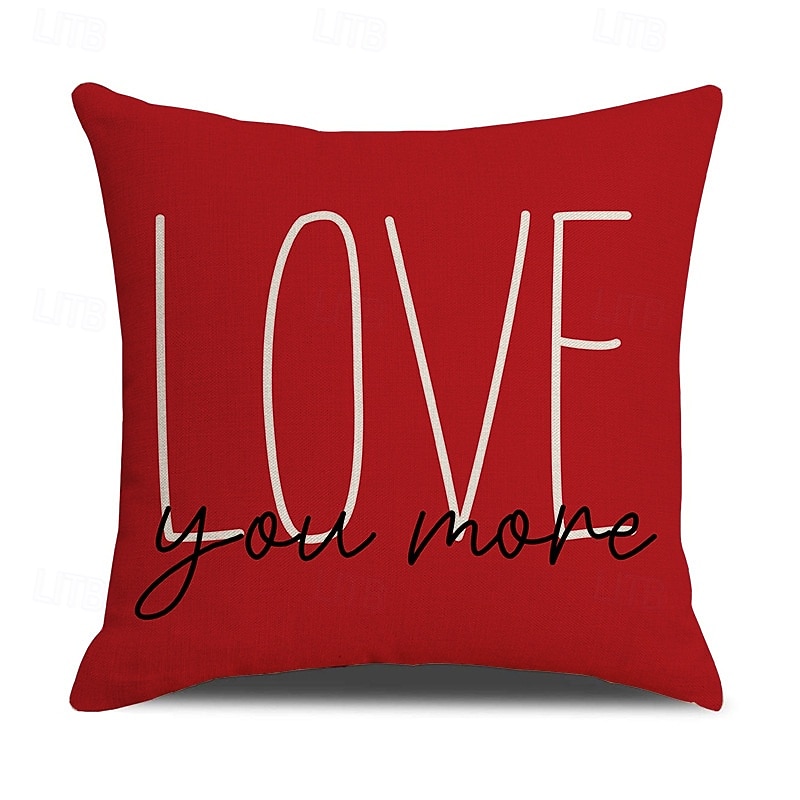 Valentine's Day Throw Pillow Cover, Holiday Letter Print Cushion for Sofa, Home Decor, Cozy Decorative Pillow for Living Room, Bedroom, and Office 2026 - $13.99 –P10