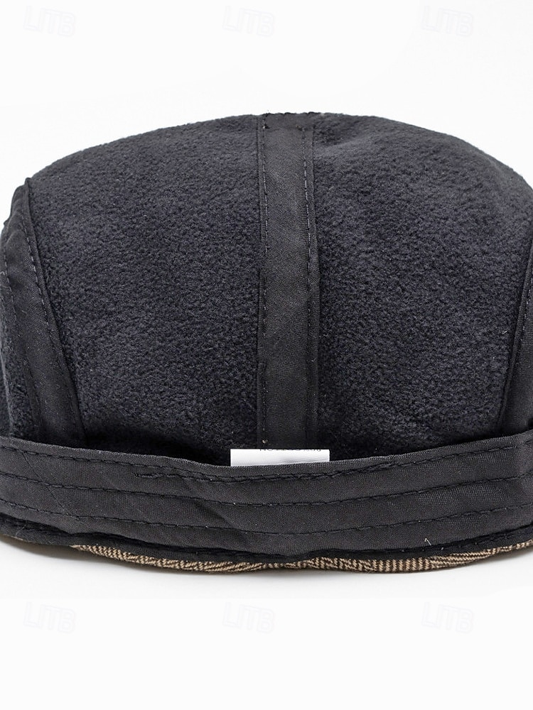 мужская полиэстеровая плоская кепка с узором «ёлочка» — стильная и удобная, доступна в нескольких цветах для повседневных и официальных случаев 2026 - $14.99 –P9