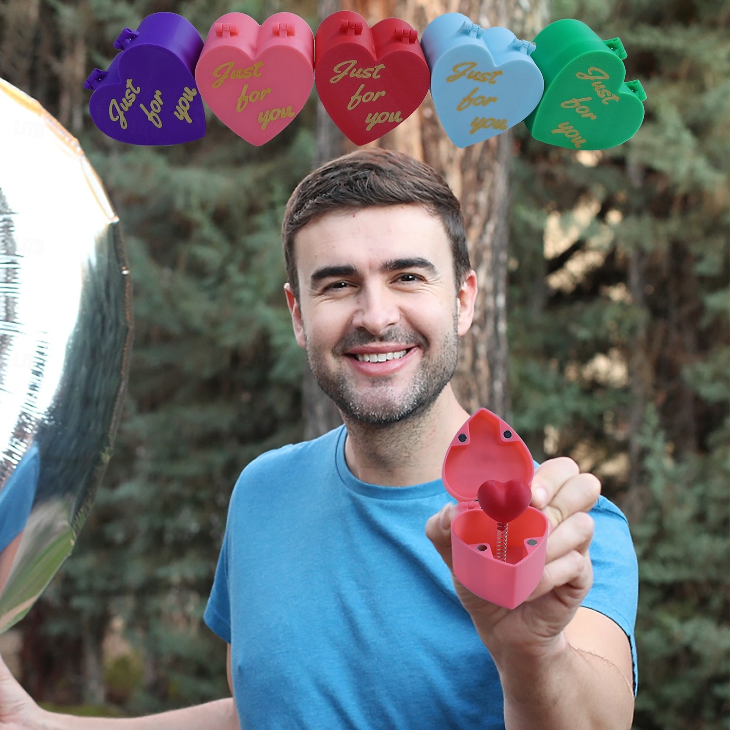 hjerteformet overraskelsesspøkeboks med hemmelig rom &overraskelsesmekanisme - romantisk nyhetsgave til valentinsdagen, fester, vitser - roseboks for frierier, unnskyldninger, arrangementer 2026 - CAD $18.99 –P8