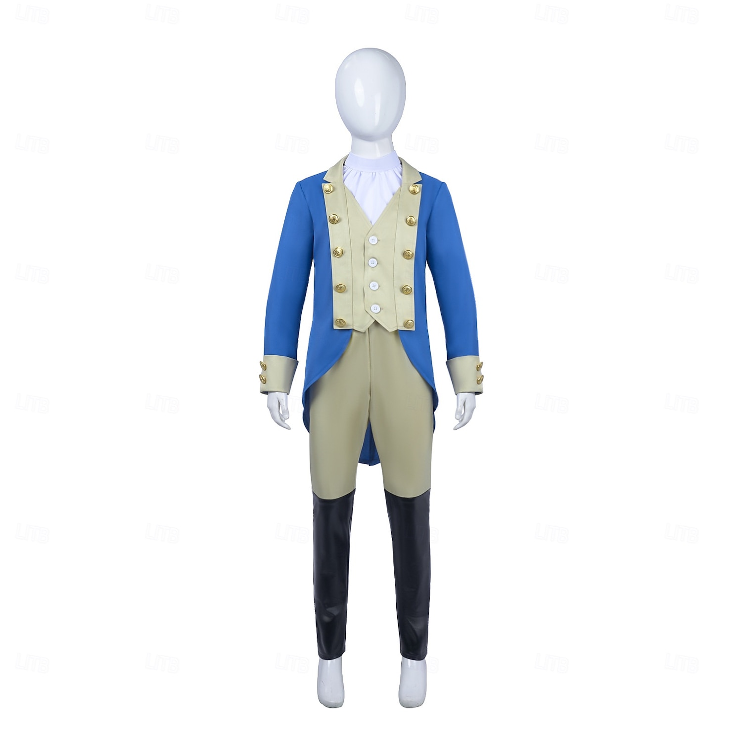 250e anniversaire des États-Unis Rococo Baroque Tenues Manches longues George Washington Alexander Hamilton Epoque Coloniale Déguisement Garçons Carnaval Jour de l'indépendance 4 juillet Enfant de 2026 ? $50.99 –P4