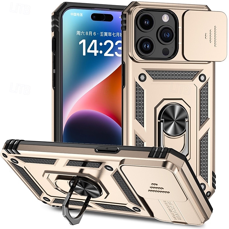 telefon Maska Pentru iPhone 17 Pro Max 17 Air 16 15 14 Pro Max Plus 16e Capac Spate rezista Detașabil Anti Șoc armură PC MetalPistol 2026 - $12.99 –P3