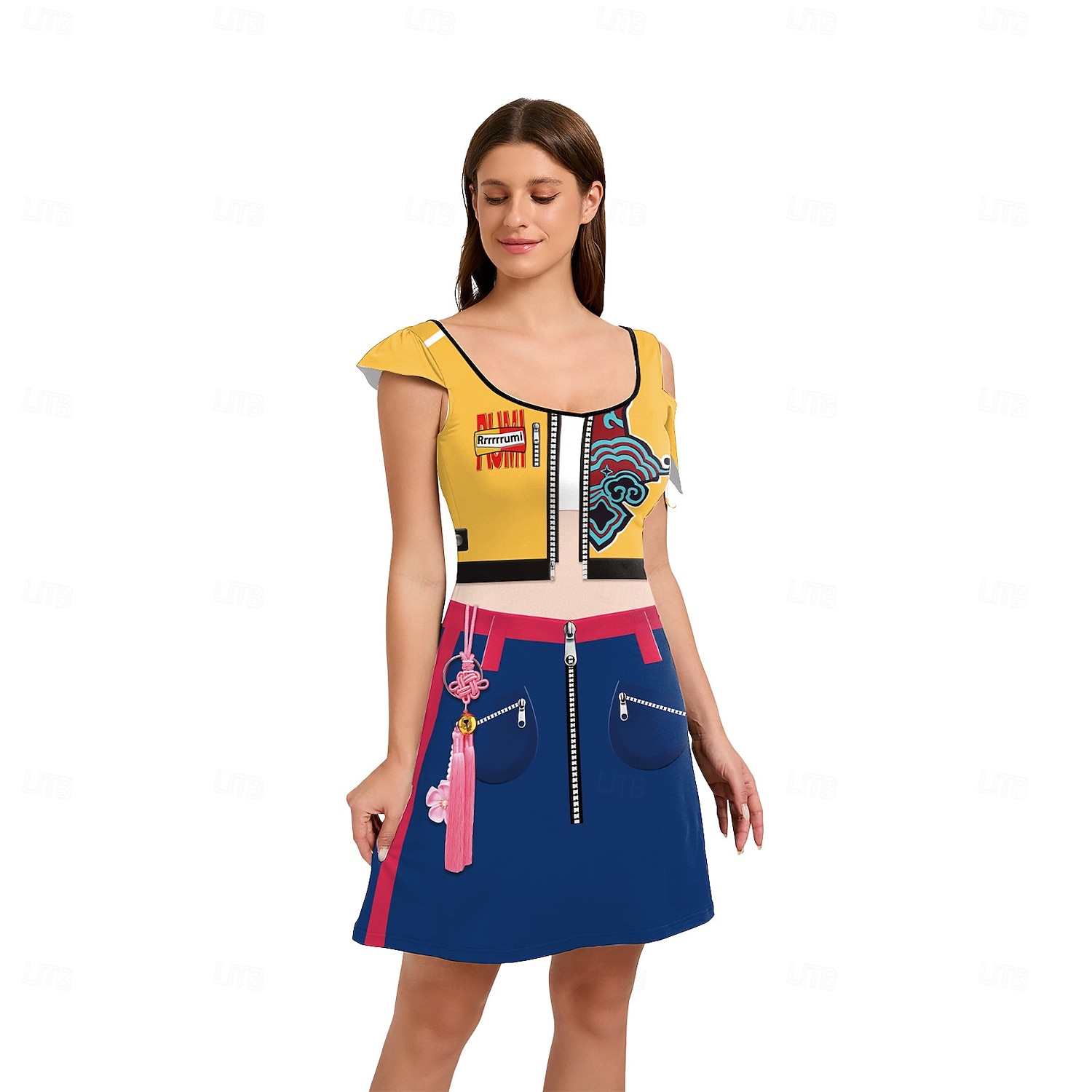 Inspirado em ídolos coreanos Estrela pop Ocasiões Especiais Fantasia fantasia Fantasia de Carnaval Ídolo Virtual for Mulheres Adulto Dia Das Bruxas Carnaval Espetáculo Comic Con Anime Expo de 2026 por $29.99 –P10