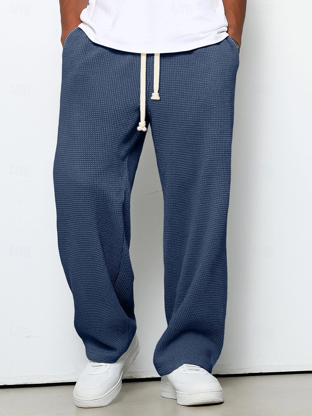 Homme Pantalon de survêtement droit Pantalon gaufré Cordon de serrage Treillis Respirant Longueur complète Occasionnel Quotidien Lisse Marron Sapin Noir Micro-Élastique de 2026 ? $25.99 –P16