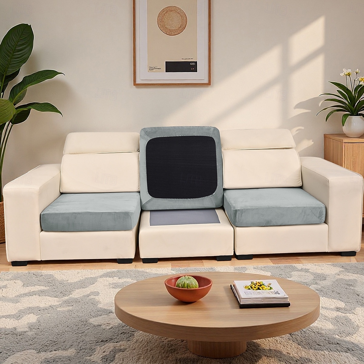 1/2/3 housses de coussin de canapé en velours argenté élastique uni, style européen, douces et résistantes, idéales pour la décoration et la protection de votre intérieur. de 2026 ? $10.49 –P5