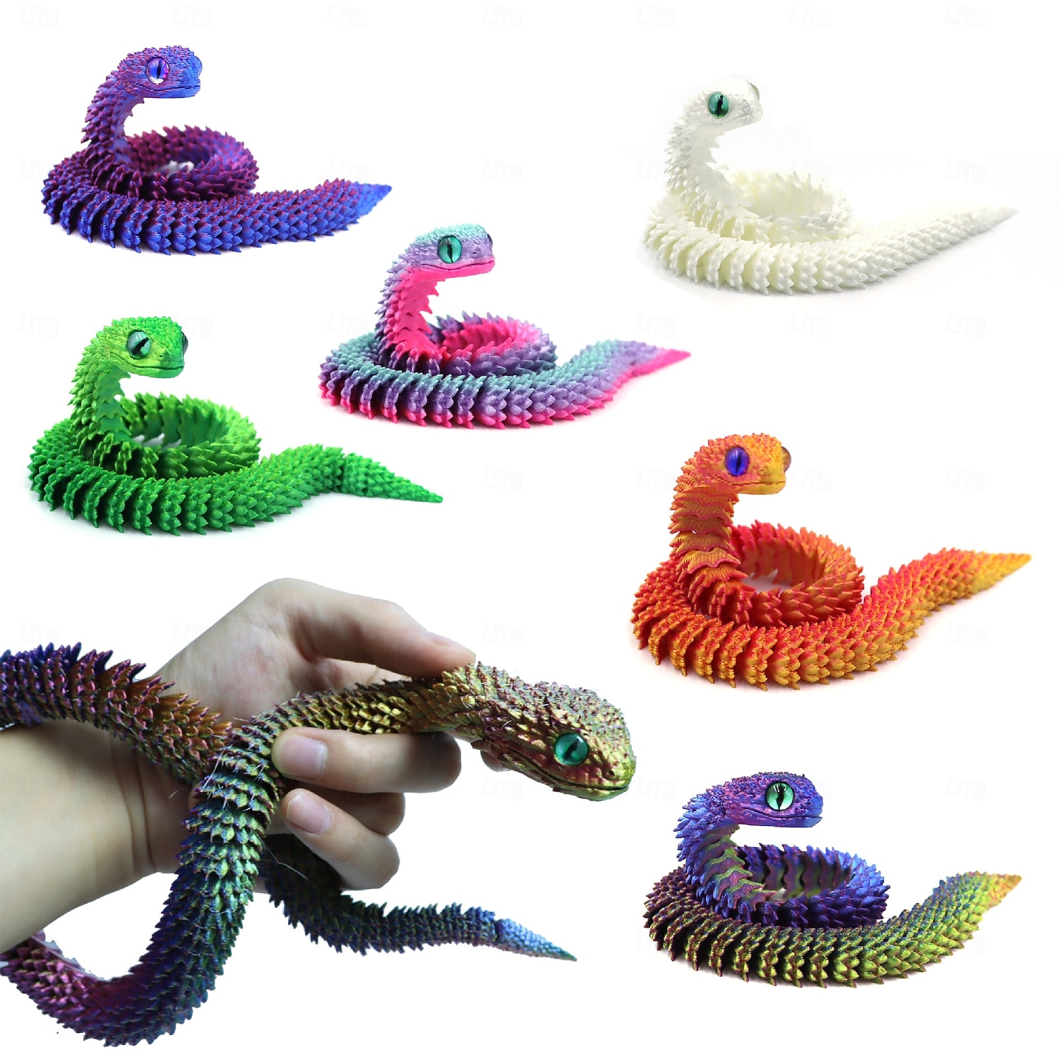 Easter Eggs, Snake Egg with 3D Printed Snake, Year of The Snake 2025, 3D Printed Snake, Executive Desk Toys, Articulated Snake, Fidget Toys Gifts for Easter Adults 2026 - $10.99 –P7