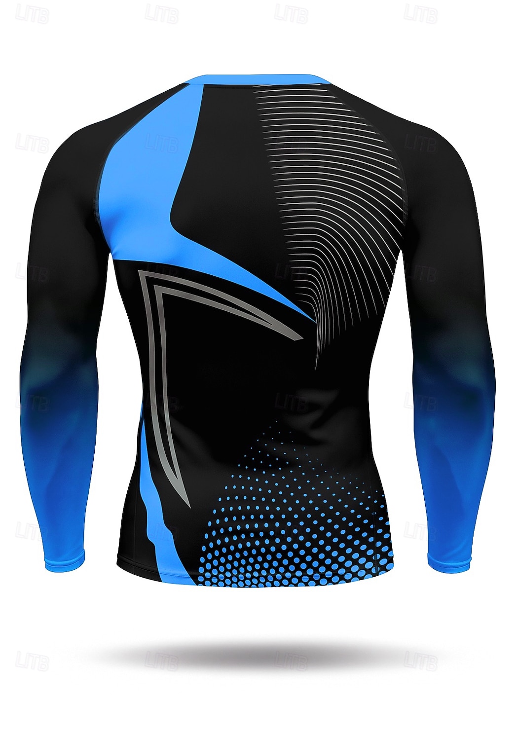 Муж. Футболка для бега Компрессионная футболка 3D печать Длинный рукав Основной слой Весна Осень Геометрический принт Быстровысыхающий Сжатие видеоизображений Для тренировки Power Flex Влагоотводящие 2026 - $18.99 –P8