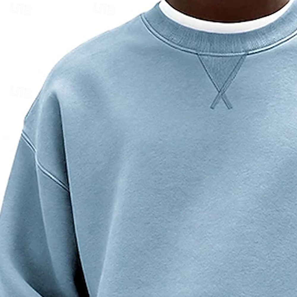 Per uomo Tinta unica Felpa Manica Lunga Felpe Girocollo Abbigliamento Sportivo Classico Casuale Quotidiano Tutte le stagioni Blu Nero Blu reale Abbigliamento progettista Stampa 3D S M L XL 2XL 3XL del 2026 a $32.99 –P8