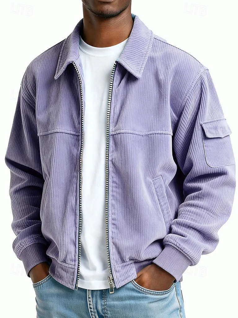 Ανδρικά Κοτλέ σακάκι Causal Καθημερινά Τσέπη Φθινόπωρο Χειμώνας Συμπαγές Χρώμα Βίντατζ Καθημερινά Κολάρο Πουκαμίσου Κανονικό Μαύρο Πράσινο Ανοικτό Βαθυγάλαζο Σκούρο πράσινο Καφέ Σακάκια 2026 - $20.99 –P6