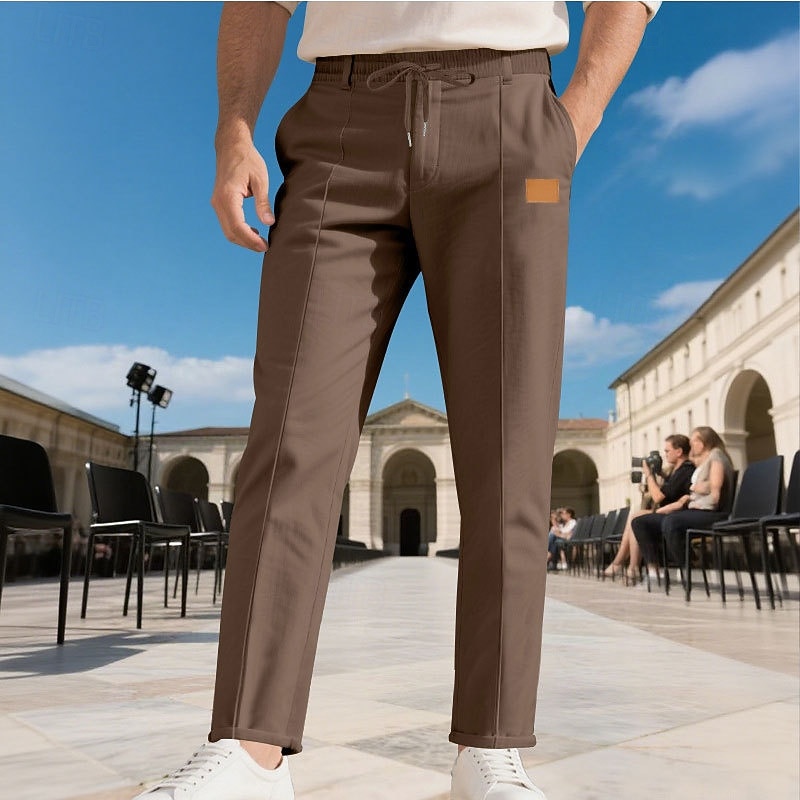 Herren Hose Freizeithose Baggy-Hosen Kordelzug Tasche Elastischer Bund Einfach Komfort Weich Lässig Täglich Outdoor Urlaub Mode Schwarz Armeegrün 2026 - $26.99 –P12