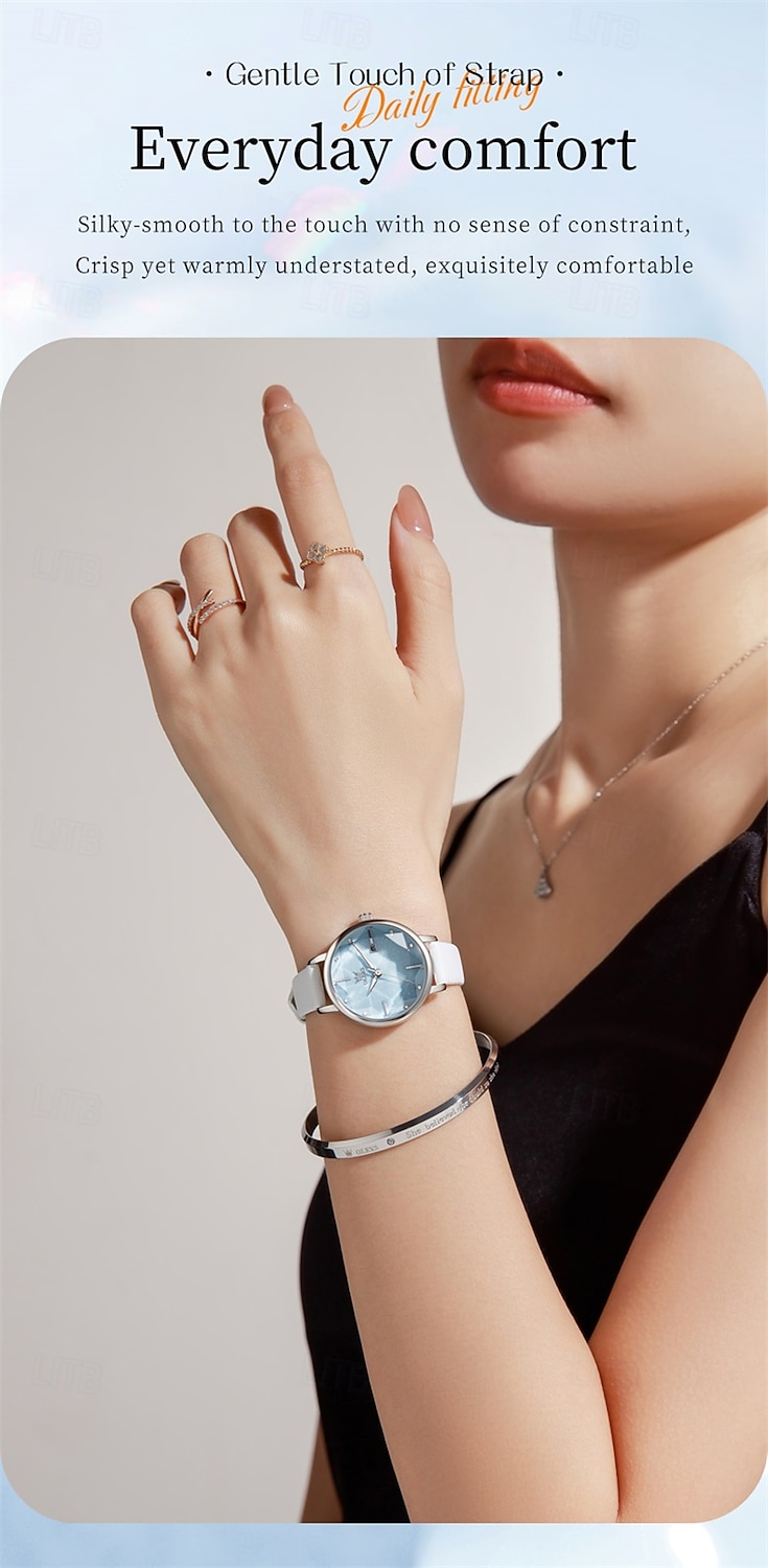 Women'S Business Watch Is Decorated With Luminous Light Exuding A Light Luxury Niche A Diamond-Shaped Mirror Surface Mother's Day Gift for women Casual Quartz Watch 2026 - $34.99 –P14