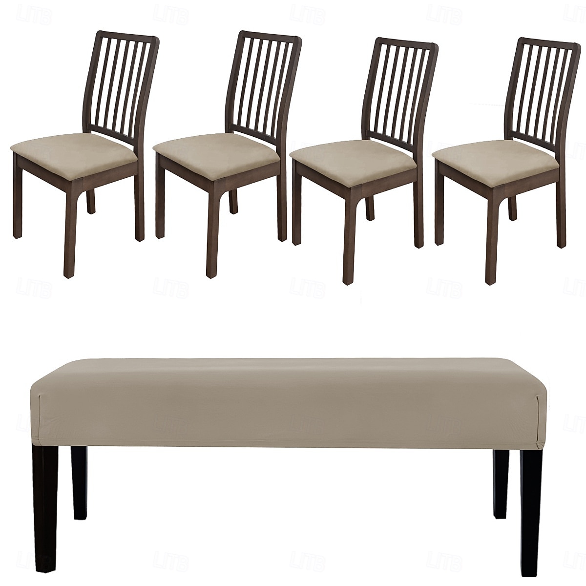 Solid Color Elastic 75D Milk Silk Waterproof Bench Cover with Rope, Universal Set for Dustproof Stool and Ottoman Protection 2026 - $26.99 –P5