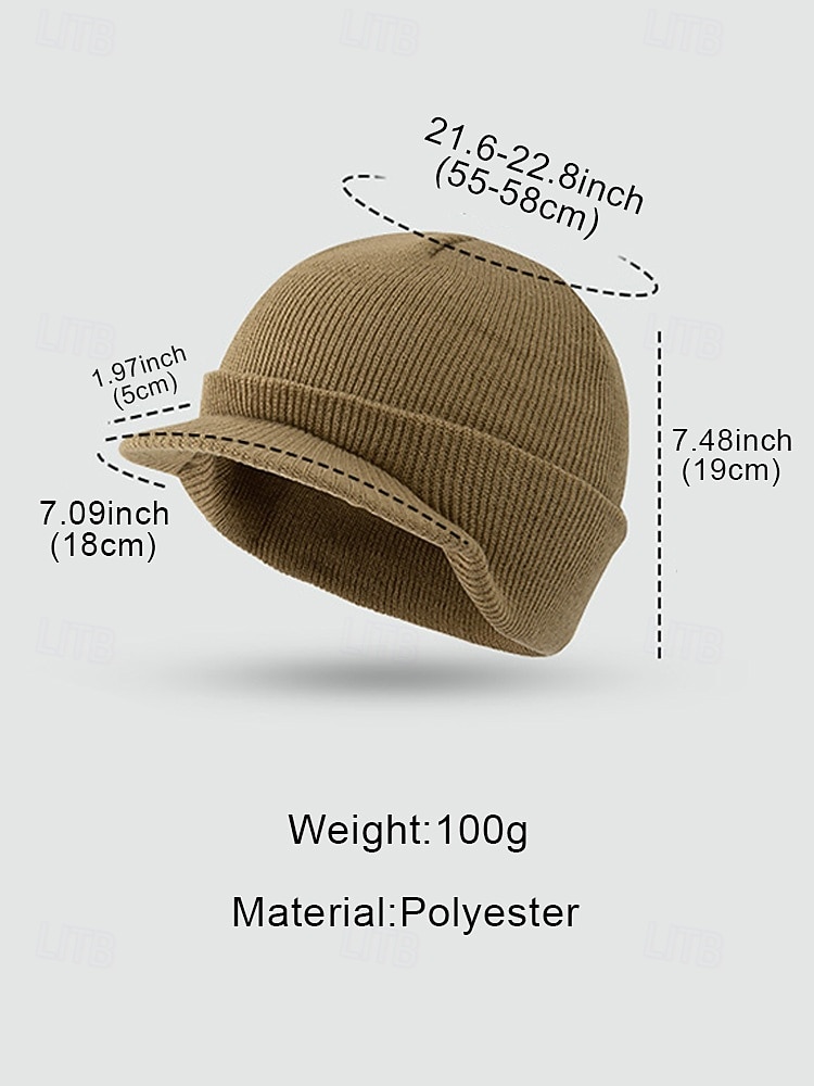 Men's Knitted Outdoor Hat, Available in Multiple Colors – Warm and Comfortable for Winter and Outdoor Activities 2026 - $11.99 –P10