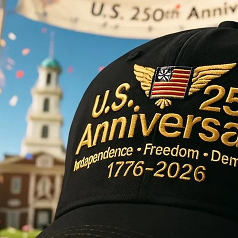 Homens Unisexo Chapéu do 250º aniversário dos Estados Unidos Boné de beisebol Chapéu de sol Chapéu de caminhoneiro Preto Poliéster / Poliamida Ajustável Patriótico Férias Esportes Casual Diário Ao ar de 2026 por $21.99 –P2