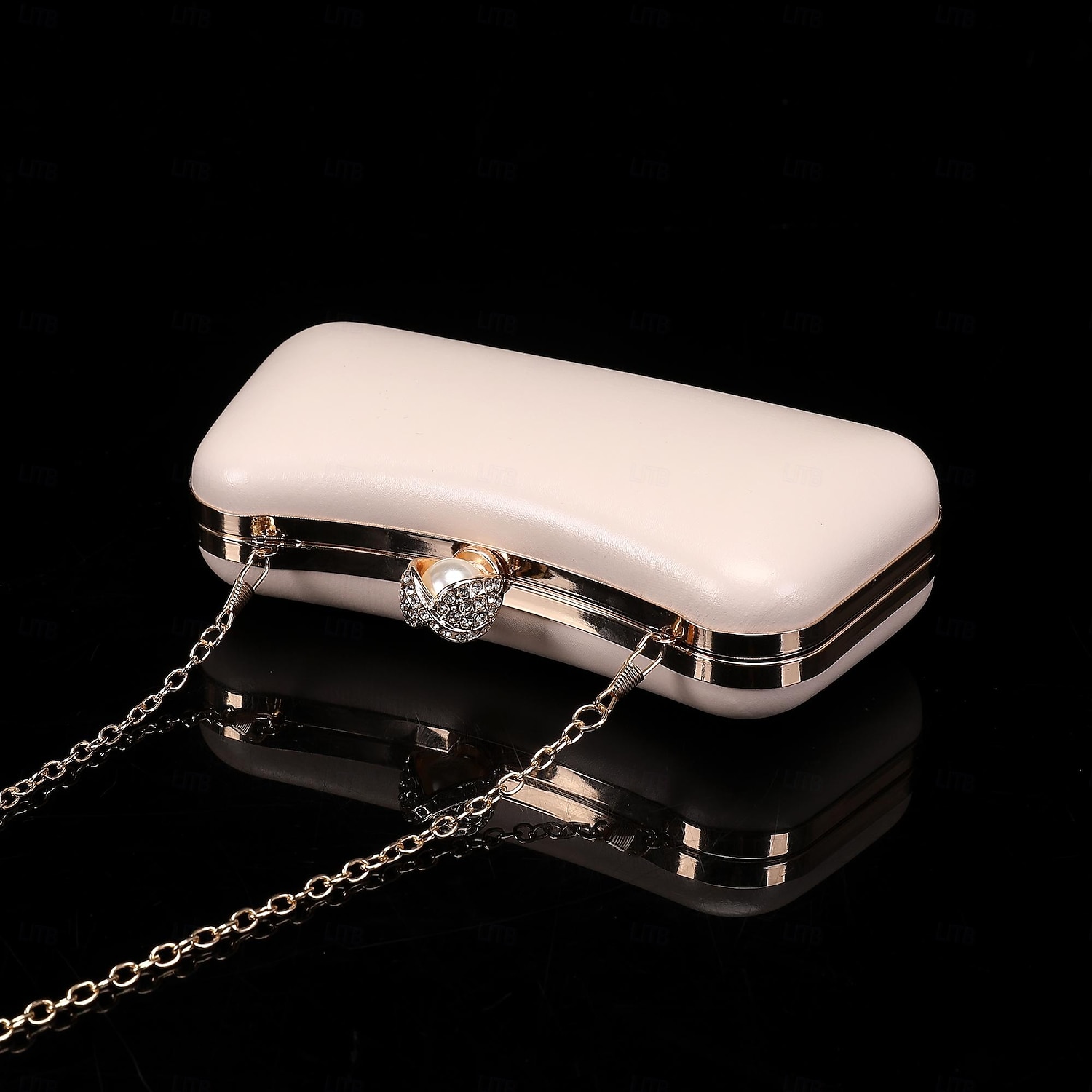 2026年 女性用 クロスボディバッグ クラッチバッグ ウォレット イブニングバッグ 小銭入れ レザー 日常 パーティー 純色 黒い銀 ゴールド / ホワイト アーモンド  コレクション – $29.99 –P6