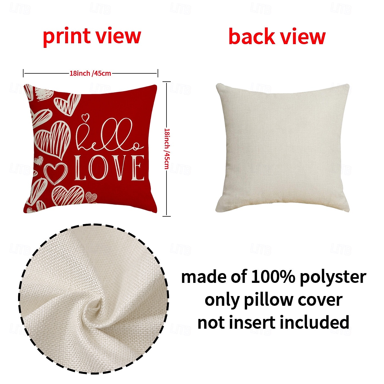Valentine's Day Heart Pillow Cover, Red Heart-Shaped Cushion, Cozy Throw Pillow for Sofa, Romantic Atmosphere Decor for Living Room and Bedroom 2026 - $13.99 –P5