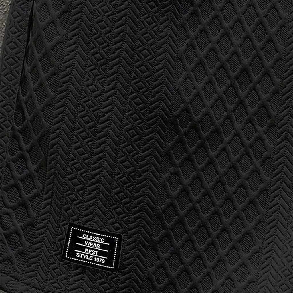 Men's Summer Shorts Beach Shorts Casual Shorts Textured Shorts Jacquard Drawstring Elastic Waist Plain Comfort Breathable Above Knee Daily Outdoor Holiday Vacation Casual Black White Micro-elastic 2026 - $20.99 –P4