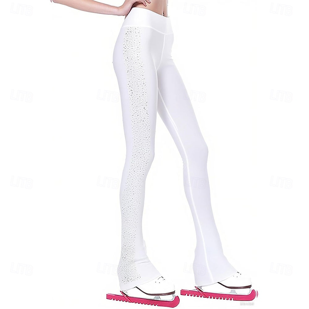 pantaloni da pattinaggio artistico da donna e da ragazza, pantaloni da pattinaggio sul ghiaccio, neri, elastici, abbigliamento da pattinaggio per gare di allenamento, termici, caldi, con del 2026 a $78.99 –P11