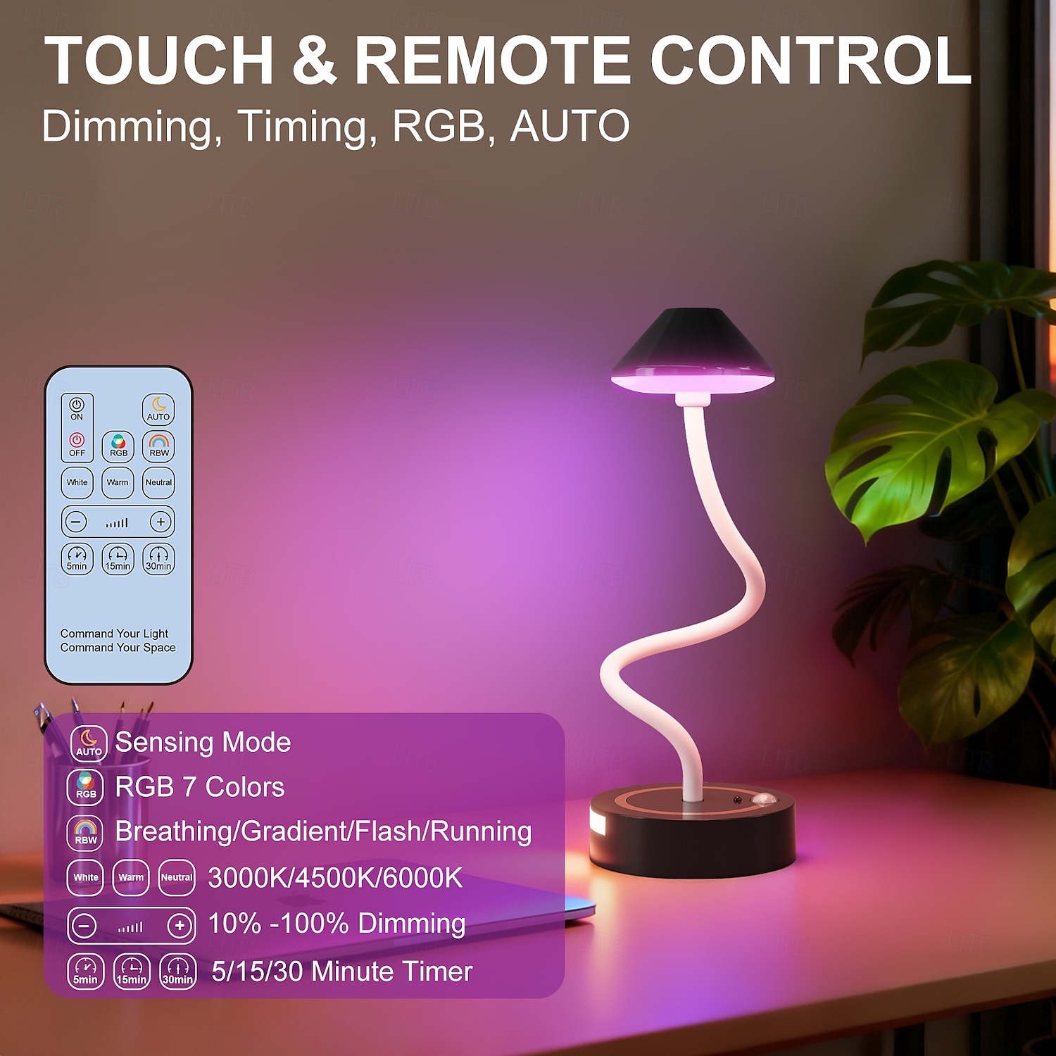 Cordless Table Lamps Rechargeable, Battery Operated LED Desk Lamp Outdoor Waterproof Portable Touch Dimmable Table Night Light for Patio Restaurant Dining Home Black 2026 - $27.99 –P7