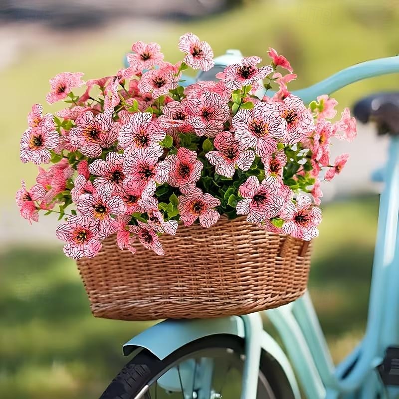 10 Bundles Artificial Flowers Fake Plants - Fake Flowers Outdoor Artificial Plants Flowers Eucalyptus Leaves DIY Wedding Garden Porch Window Box Pot Planters Decor Room Decor Home Decor Valentine's Day 2026 - $20.99 –P12