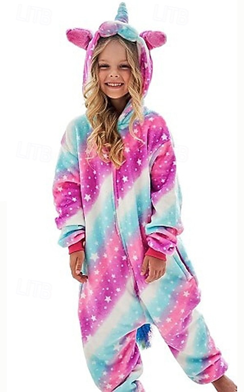 Pigiama Kigurumi Costume di fantasia Costume tutina Fantasia animale Unicorno Cartone animato Caldo Costume Divertente Comodo Bambini Unisex Ragazzi e Ragazze Natale Halloween Carnevale Feste del 2026 a $36.99 –P12