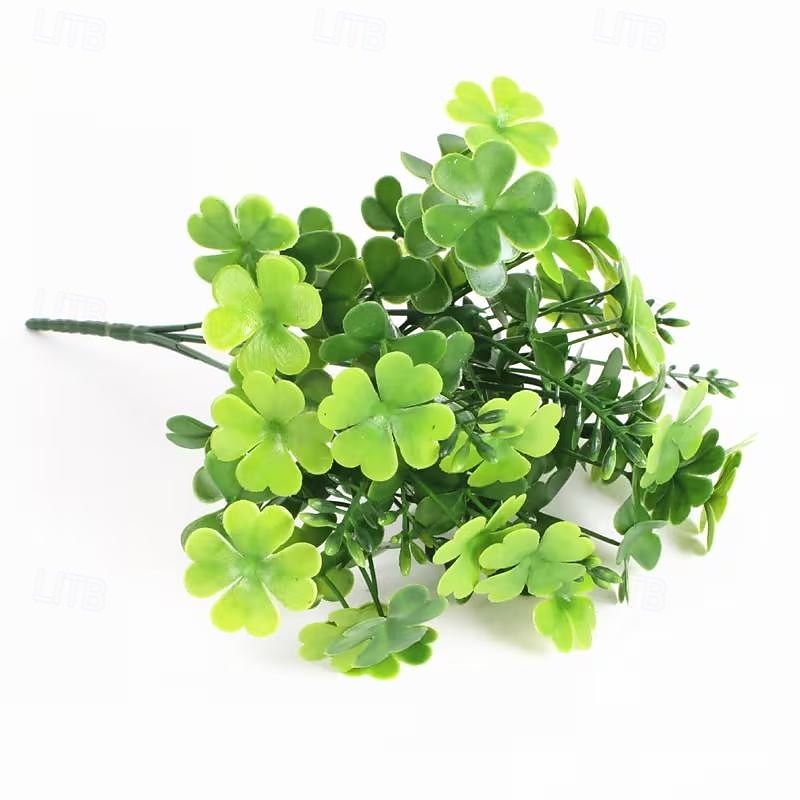 10pcs Artificial Shamrock Plants, Green Faux Clover Stems for Home, Office, Store & Mall Decor, Ideal for Flower Arrangements, Weddings, Engagements, Anniversaries, Parties & Year-Round Festive Decorations 2026 - $23.99 –P8