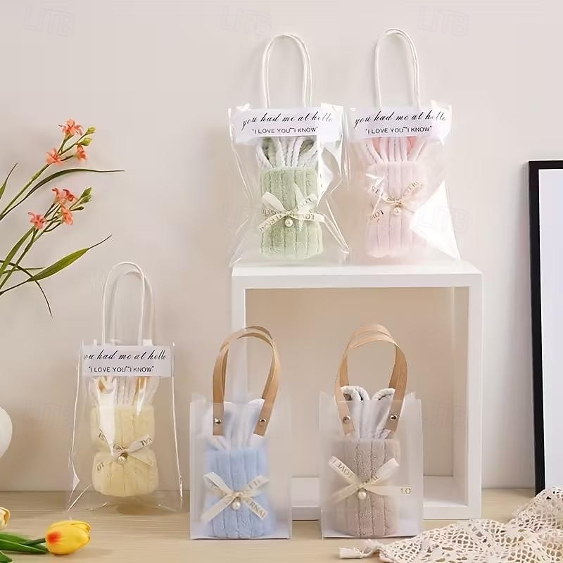 5-pack handdukar med påskharemotiv, mjuka och absorberande handdukar med kaninmotiv, perfekt present till kök och badrum, bröllop, födelsedagar, alla hjärtans dag, jul och påsk för hemmabruk. 2026 - $15.99 –P5