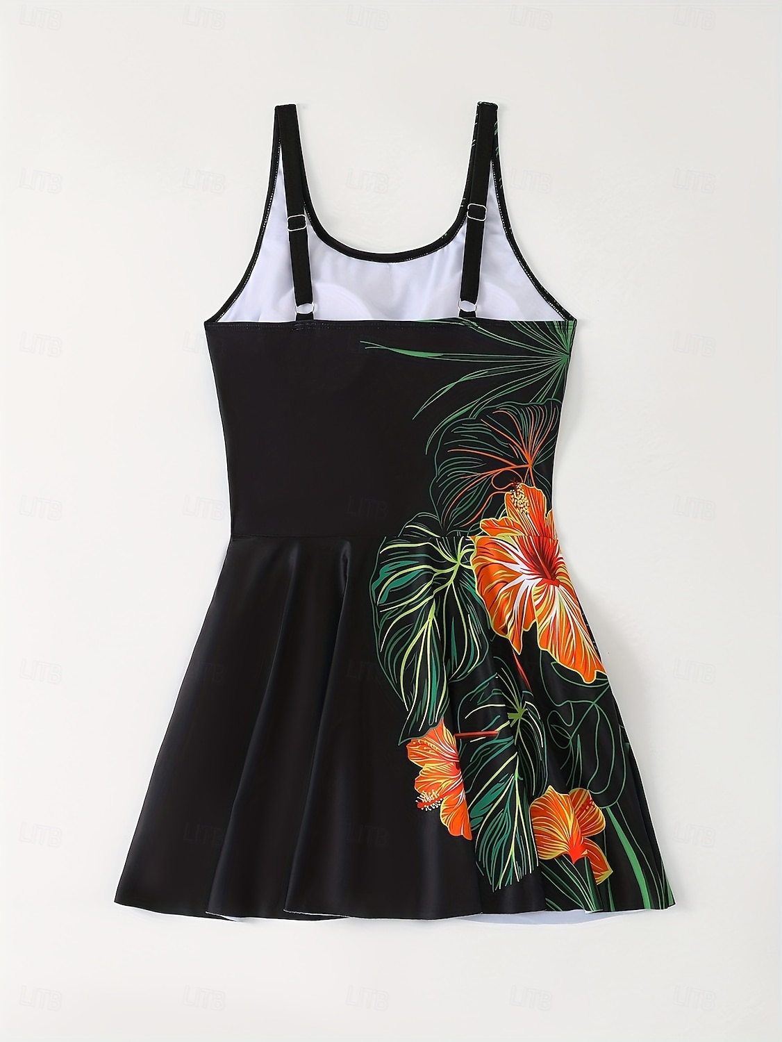 Dámské jednodílné plavky s sukní plážové oblečení na dovolenou květinový grafický za krk bez rukávů plavky 2026 - $44.99 –P6