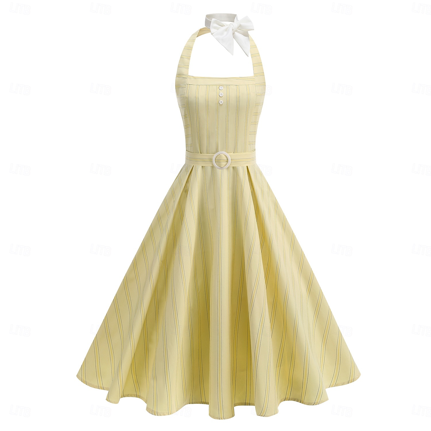 1950s Retro Vintage Midi Swing Dress Flare Dress Sleeveless Striped Fit & Flare Fancy Dress Women's Carnival Valentine's Day Casual Homecoming Retro Theme Party Adults' Dress Spring & Summer 2026 - $53.99 –P2