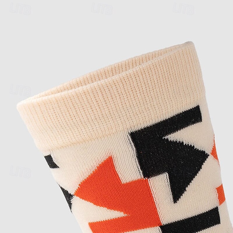 Pánské 5 párů Ponožky Koşu Çorapları Ponožky pro běžné nošení Vodní modrá Černá Barva Geometrický Venkovní Dovolená Denní nošení Střední Jaro Podzim Módní Šik ven 2026 - $12.49 –P8