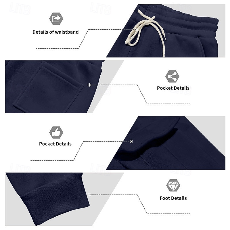 Men's Hoodie Tracksuit Hoodie & Pants Set Hoodie Daily Outdoor Vacation Daily Wear Drawstring Zip Up Plain Black Navy Blue Khaki Activewear Sports Fashion Fall 2026 - $54.99 –P28
