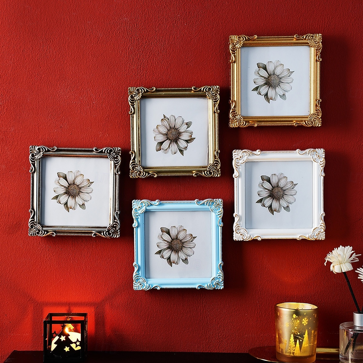 Cadre photo décoratif à motif tridimensionnel de style européen (1 pièce), idéal pour la décoration de photos dans une chambre ou un bureau, accessoire de photographie et décoration murale. de 2026 ? $15.99 –P4